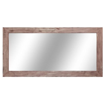 Vintage Red Oak Shiplap Style Vanity Mirror, 36"x30"