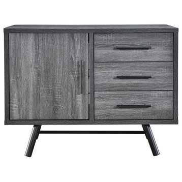 Modern Industrial Sideboard, Cabinet and 3 Storage Drawers, Sonoma Oak