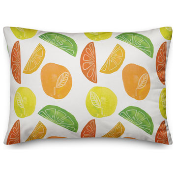 Citrus Fruit Pattern 14"x20" Spun Poly Pillow
