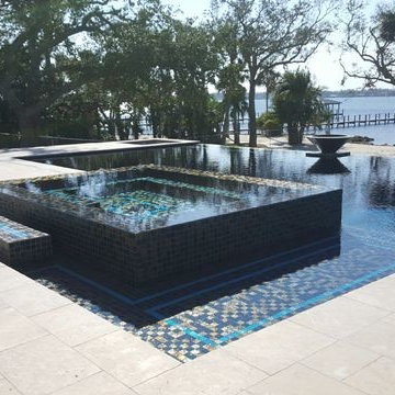 Luxury All Tile Steel Blue Pool & Spa