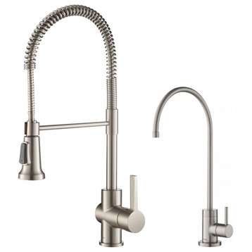 Kraus KPF-1690-FF-100 Britt 1.8 GPM 1 Hole Faucet and Water - Spot Free