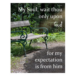 Flag Emotes - Double Sided Garden Flag, Psalm 62:5 My Soul - Flags And Flagpoles