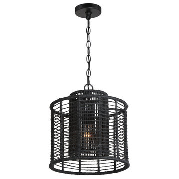 Crystorama Lighting Group JAY-A5001 Jayna 13"W Cage Pendant - Burnished Silver