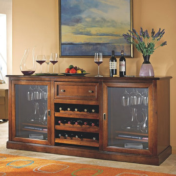 Wine Enthusiast Firenze Wine and Spirits Credenza With 28 Bottle Touchscreen Win
