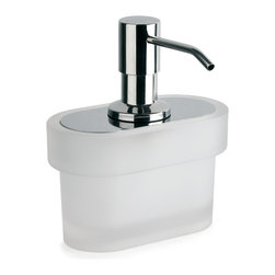 Secret Bath - Secret Bath, Frosted Glass Table Soap Dispenser, Bilbao Collection - Soap & Lotion Dispensers