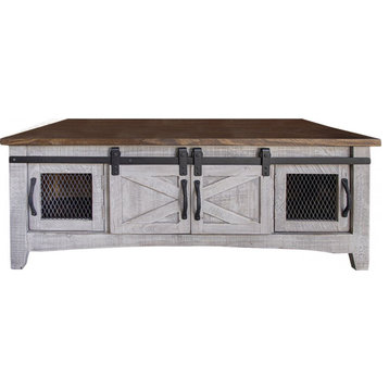 Crafters and Weavers Greenview Sliding Door Coffee Table - Gray