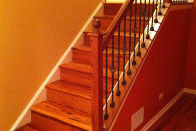 Staircase - transitional staircase idea in Chicago