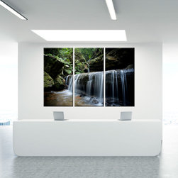 Multi Panel Artworks - Triptych "Trinity Falls" Blue Mountains National Park - Fine Art Prints