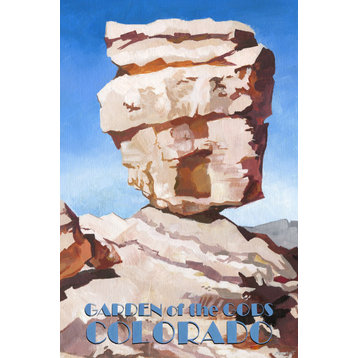 "Balanced Rock" Painting Print on Wrapped Canvas, 24x36
