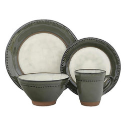 Centrics Jade 16-Piece Dinnerware Set - Dinnerware Sets