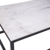 Maxwell Modern Coffee Table, Metal and Marble