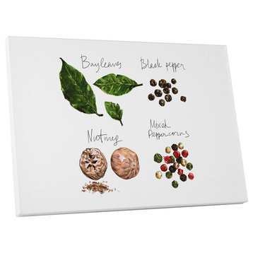 Kitchen Art "Herbs and Spices" Gallery Wrapped Canvas Wall Art