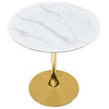 Tulip Counter Height Table, Gold Finish