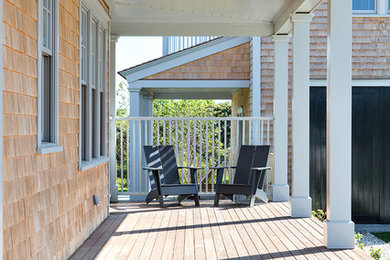 Beach style porch photo in Boston