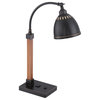 Lite Source LS-22538 Maruzio 1 Light Arc Desk Lamp - Dark Bronze