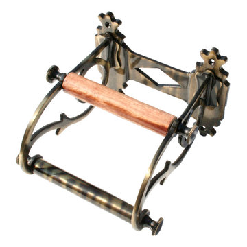 Toilet Paper Holder Antique Brass Victorian Tissue Holder, Brass