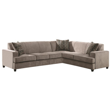 Coaster Tess Sectional With Sleeper, Gray