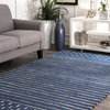 Morse Awning Stripes Area Rug, Navy, 6'x9'