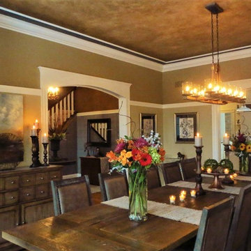 Smokey Parchement Glazed Ceiling With Lusterstone Border
