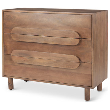 Astrid Medium Brown Solid Wood Cabinet