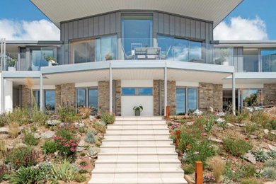 Design ideas for a coastal balcony in Devon.
