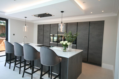 Design ideas for a contemporary home design in Surrey.