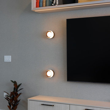 Modern Architectural Millwork Feature TV Unit storage