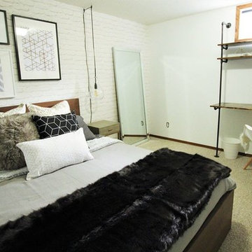 Mid-Century / Industrial Teen Girl Bedroom: AFTER