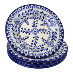 Le Souk Ceramique - Stoneware Pasta/Salad Bowls, Set of 4, Azoura Design - Serving And Salad Bowls