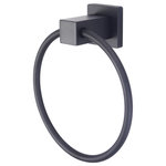Pioneer Industries - Mod Towel Ring, Matte Black - Towel Ring Concealed Screw Installation Mounting Hardware