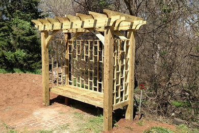 Inspiration for a rustic exterior home remodel in Oklahoma City