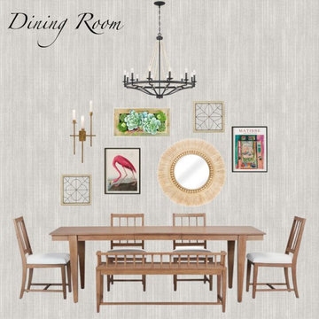 Vacation Rental Dining Room design board