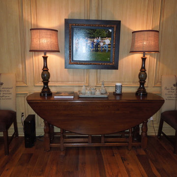 Antique reclaimed wide oak plank flooring
