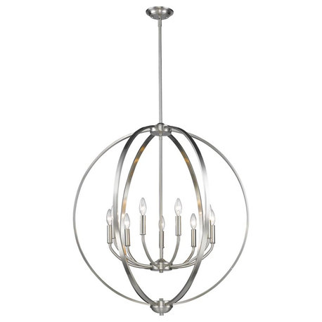 Colson 9-Light Chandelier, Pewter