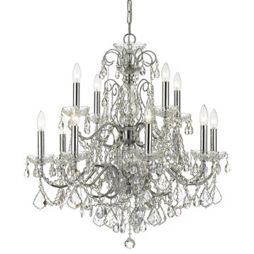 Crystorama 3228-CH-CL-MWP 12 Light Chandelier in Polished Chrome