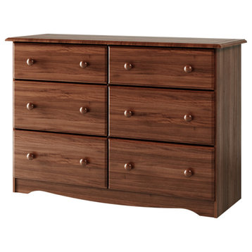 100% Solid Wood Double Dresser, Mocha
