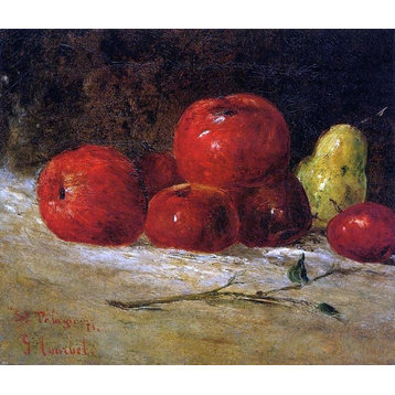 Gustave Courbet Still Life: Apples and Pears, 20"x25" Wall Decal
