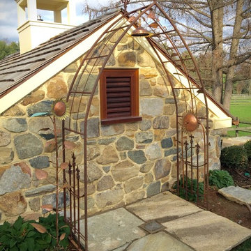 Exterior Pool Shower - Sunflower Motif