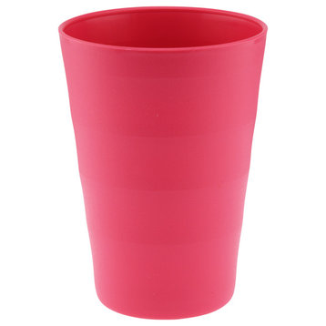 Break-Resistant Plastic Cups 12Oz, Reusable Design, Pink