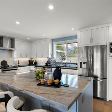 Smokey Blue: Almaden Valley Kitchen Remodel