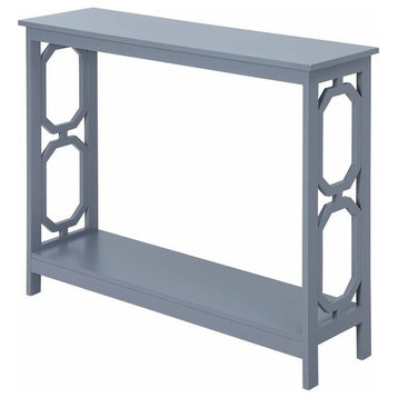 Convenience Concepts Omega Console Table in Gray Wood Finish