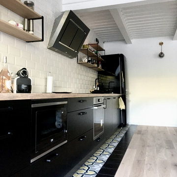 Cuisine ouverte avec implantation linéaire