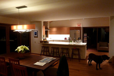 Inspiration for a mid-sized 1960s kitchen/dining room combo remodel in Seattle
