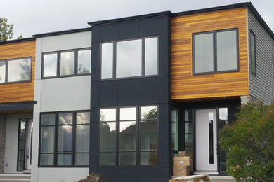 Example of a trendy exterior home design in Calgary