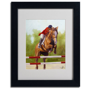 'Horse of Sport III' Matted Framed Canvas Art by Michelle Moate
