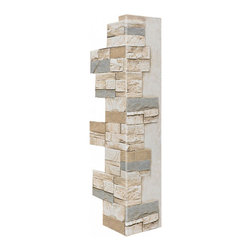 136-36-STACKED STONE VENEER CORNER 36"H X 11"W X 1 1/4"D - Wall Panels