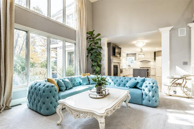 Inspiration for a contemporary living room remodel in Indianapolis