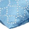 Blue Decorative Pillow Shams 24"x24" Velvet, Aqua Blue Velvet Crystal