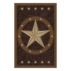 Texas Star Western Rustic Decor Brown Black Rug, 3'3"x5'