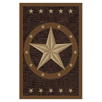 Texas Star Western Rustic Decor Brown Black Rug, 3'3"x5'